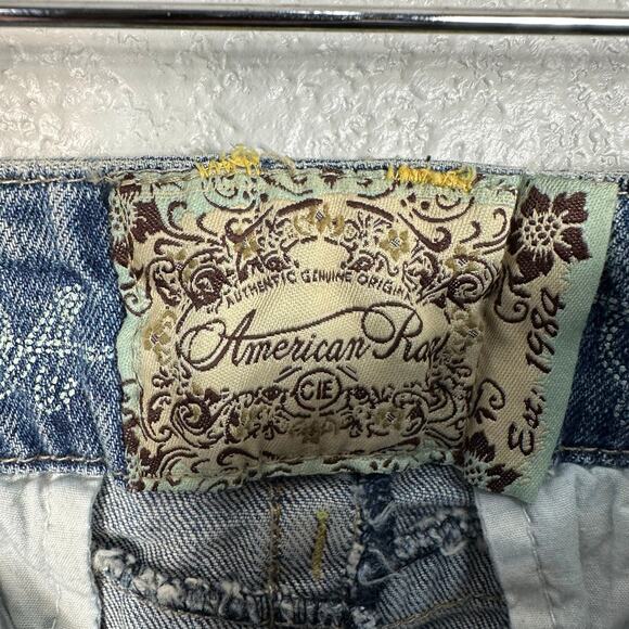 Vintage Y2K Grunge American Rag Womens Micro Mini Jean Skirt Size 7 - Picture 8 of 12